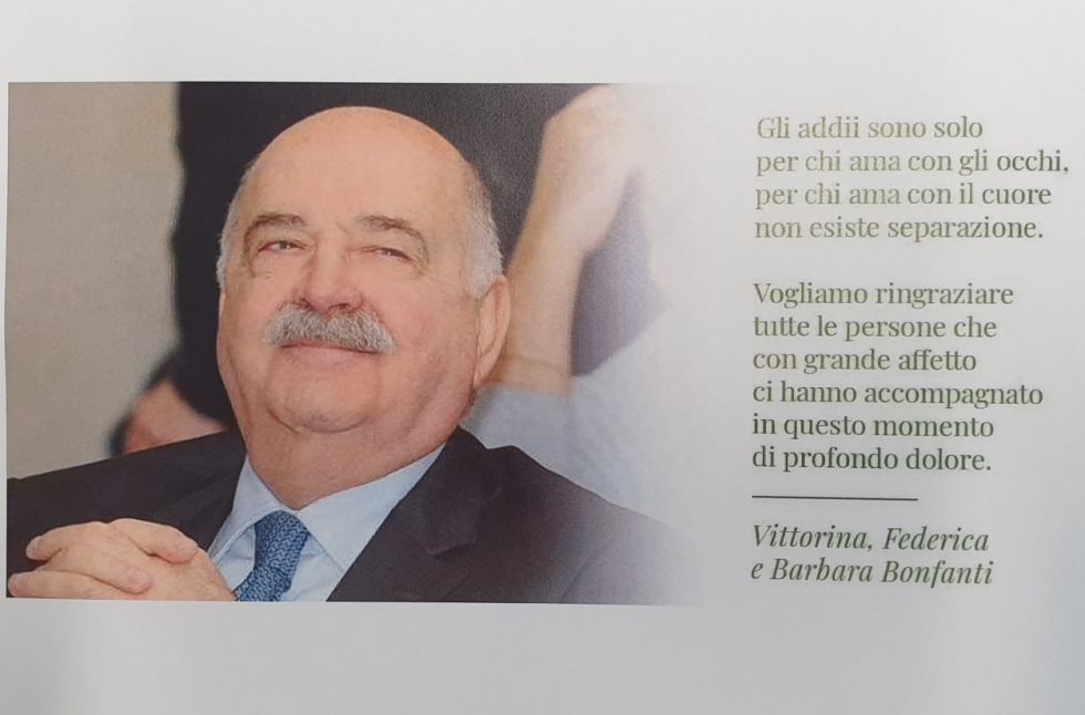 LA FAMIGLIA DEL NOSTRO GIGI BONFANTI RINGRAZIA 