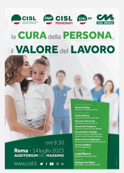 LA CURA DELLA PERSONA : CONVEGNO IL 14 LUGLIO A ROMA 