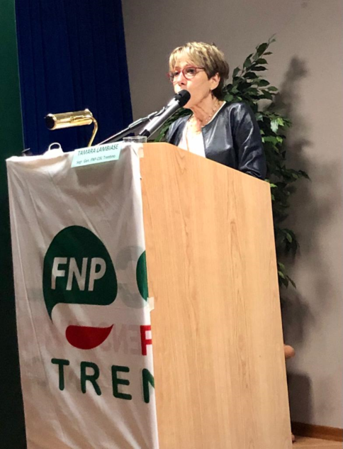 IL CONGRESSO HA RICONFERMATO TAMARA LAMBIASE  A SEGRETARIA GENERALE DEI PENSIONATI FNP CISL DEL TRENTINO