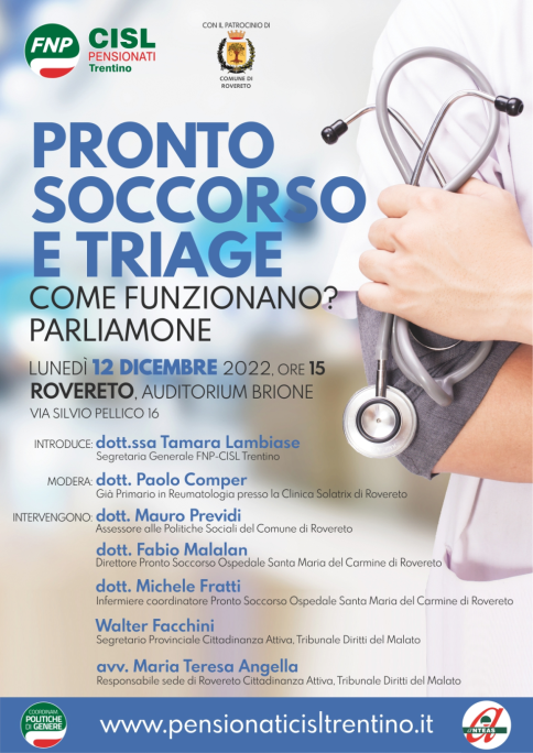 PARLIAMO DI...PRONTO SOCCORSO E TRIAGE