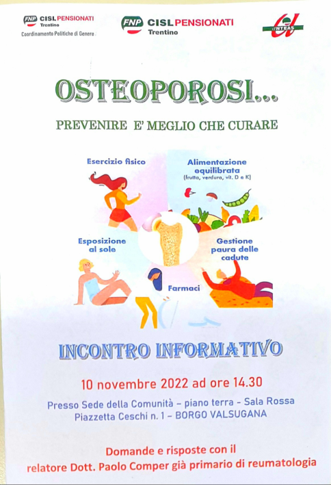 BORGO VALSUGANA GIOVEDI' 10 NOVEMBRE PARLIAMO DI...